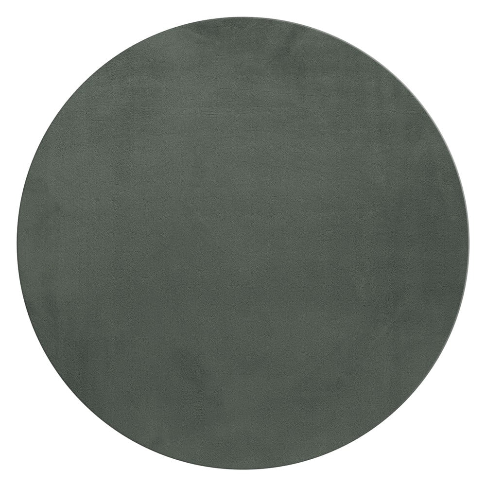 Covor verde lavabil rotund ø 120 cm Pouffy – Ayyildiz Carpets