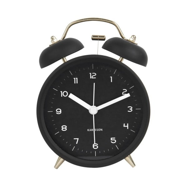 Ceas alarmă Karlsson Classic, negru, ⌀ 10 cm