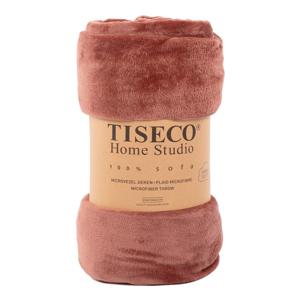 Pătură din micropluș Tiseco Home Studio, 150 x 200 cm, roz 150 imagine noua somnexpo.ro