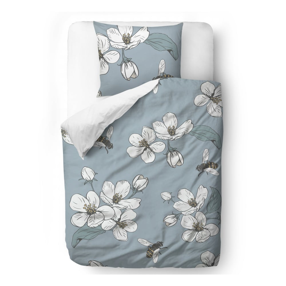 Lenjerie de pat din bumbac satinat Butter Kings Cherry Blossom, 135 x 200 cm 135 imagine noua somnexpo.ro