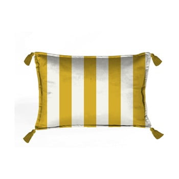 Pernă cu husă din catifea velvet atelier borlas, 50 x 35 cm, auriu - alb