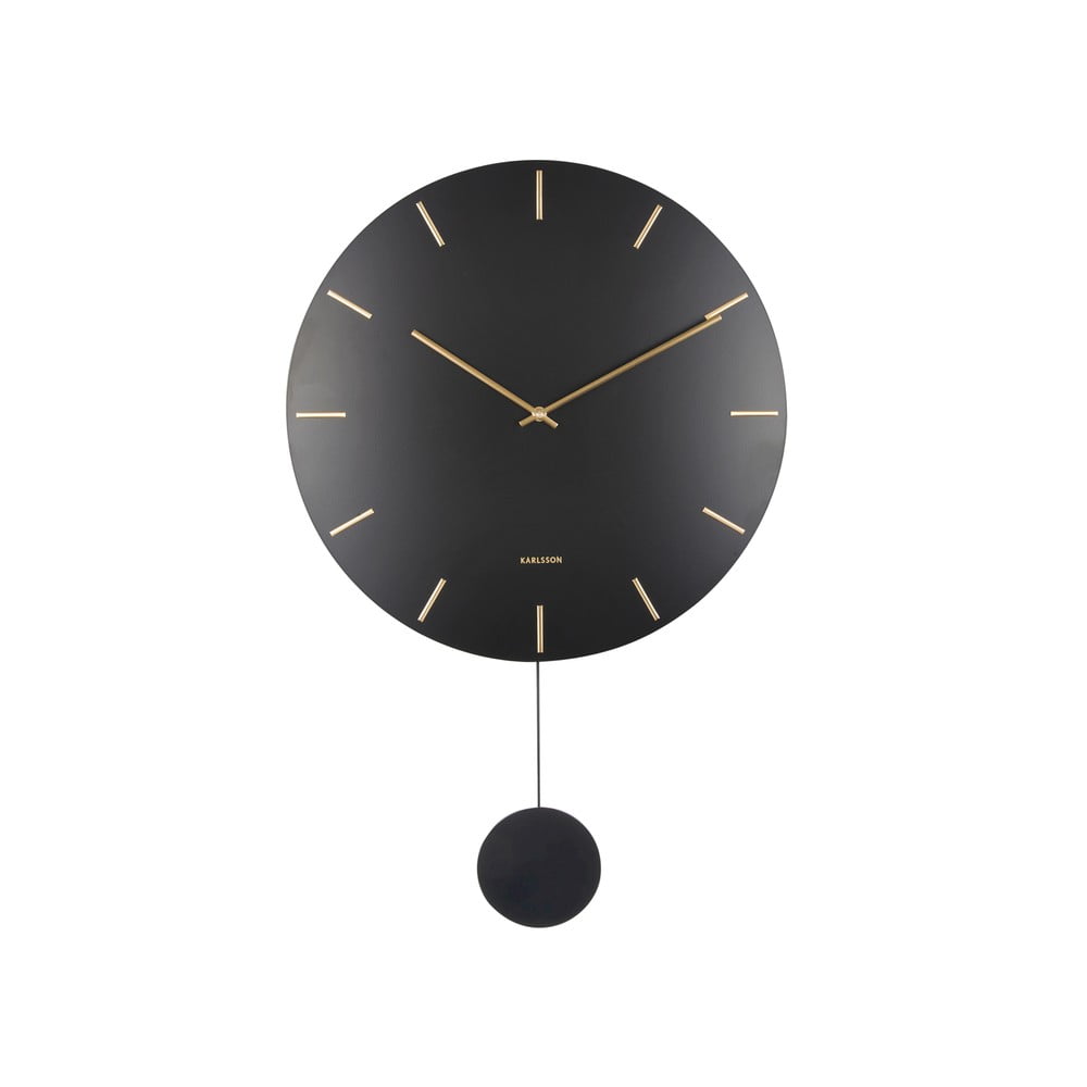 Ceas de perete Karlsson Impressive, ø 20 cm, negru bonami.ro imagine 2022