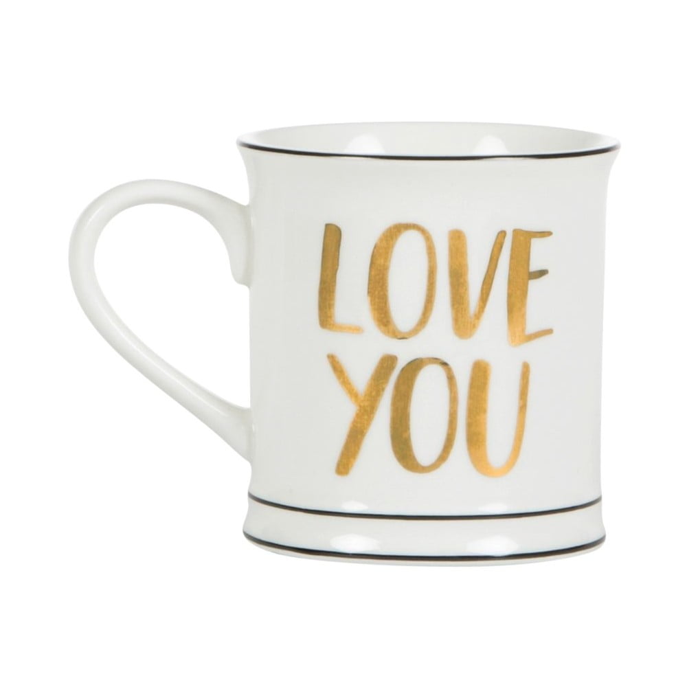 Cană din porțelan sass & belle love you, 400 ml, alb