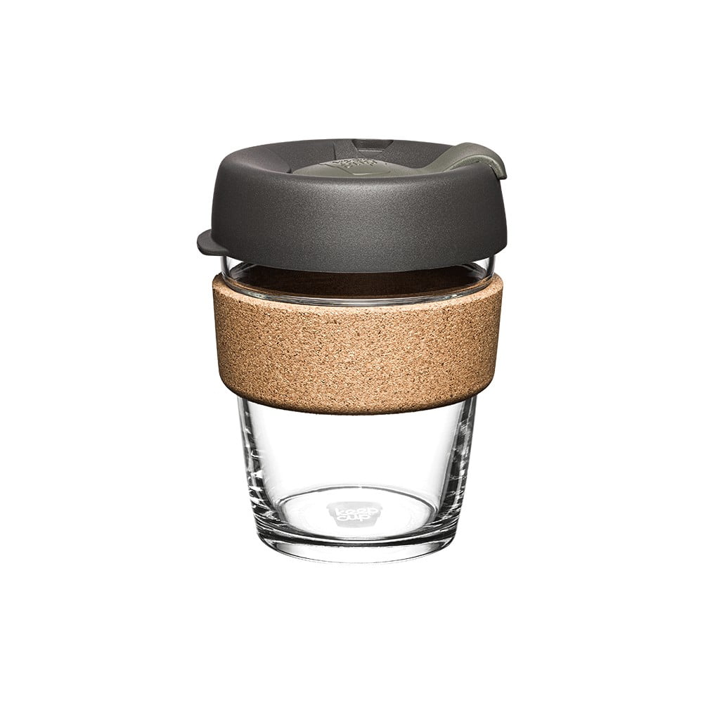 Cană de voiaj neagră/maro 340 ml Brew Cork Nitro M – KeepCup