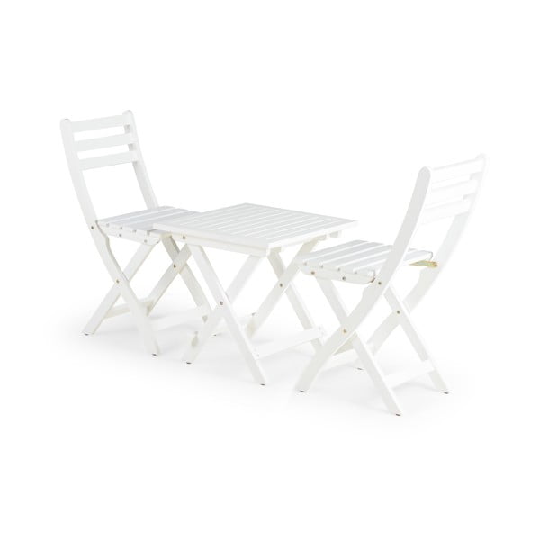 Set mobilier de grădină pentru 2 persoane Bonami Essentials Siena, 50 x 50 cm, alb