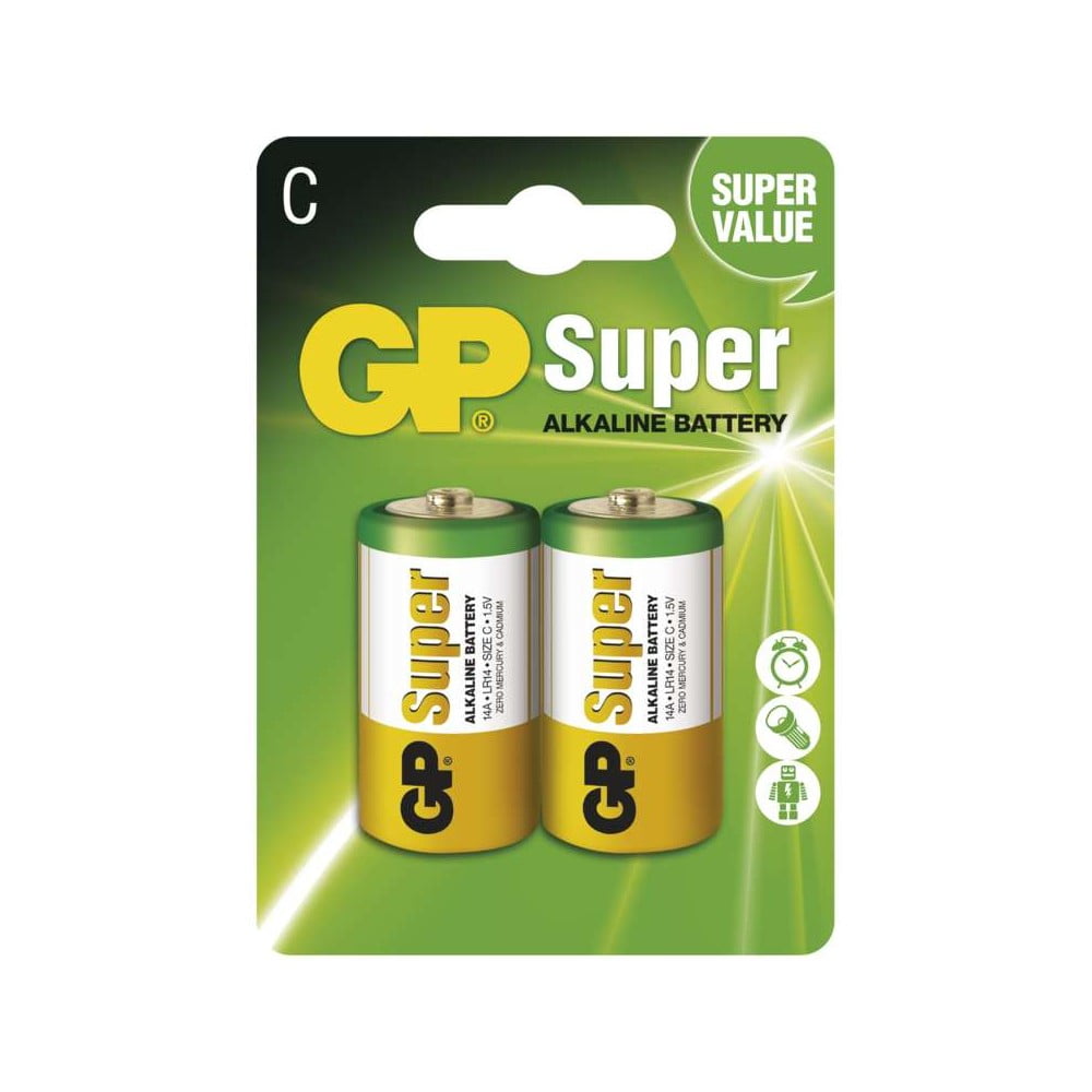 Set 2 baterii alcaline EMOS GP Super C bonami.ro