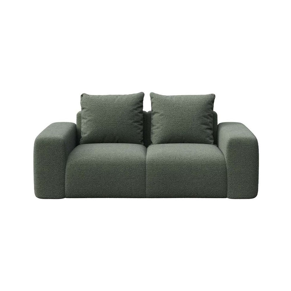 Canapea verde cu tapițerie din țesătură bouclé 212 cm Monce – Rodier