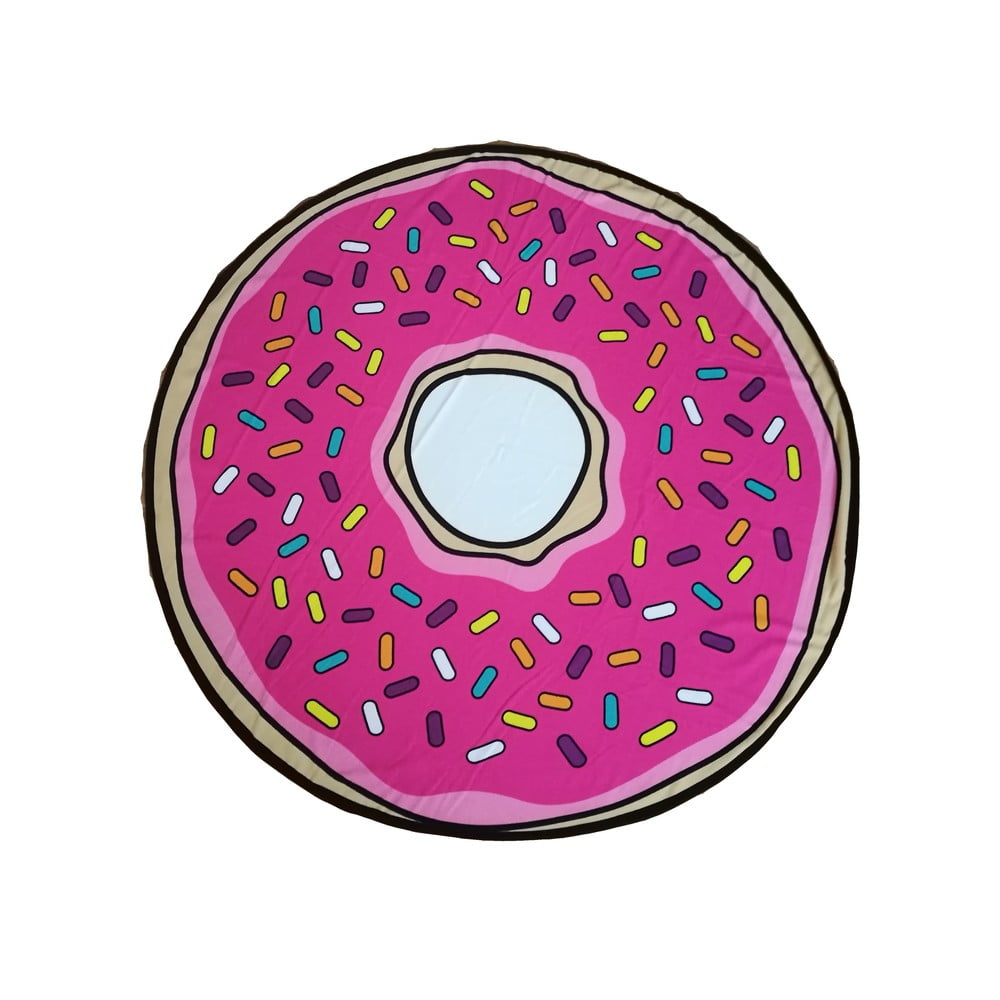 Prosop de plajă roz din bumbac ø 150 cm Donut – JAHU collections