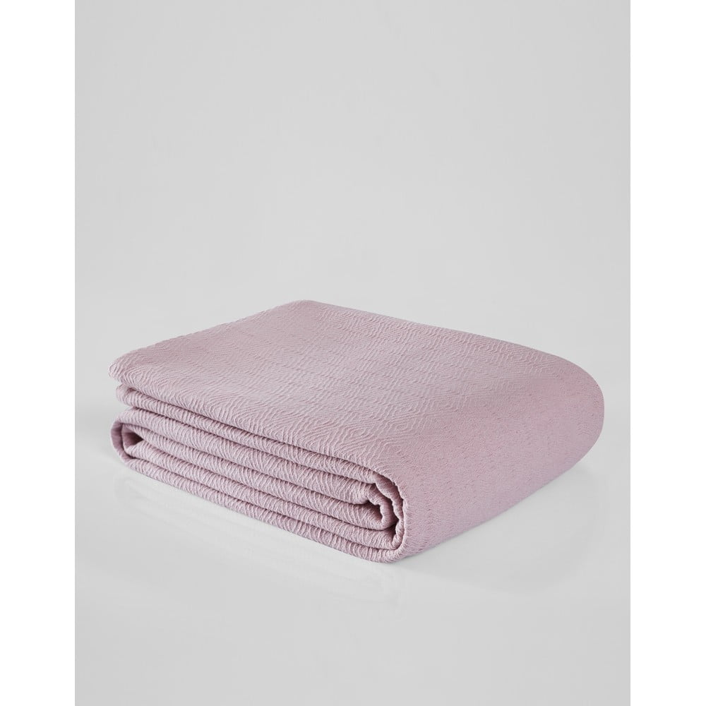 Cuvertură roz din bumbac pentru pat dublu 200x230 cm serenity – mijolnir