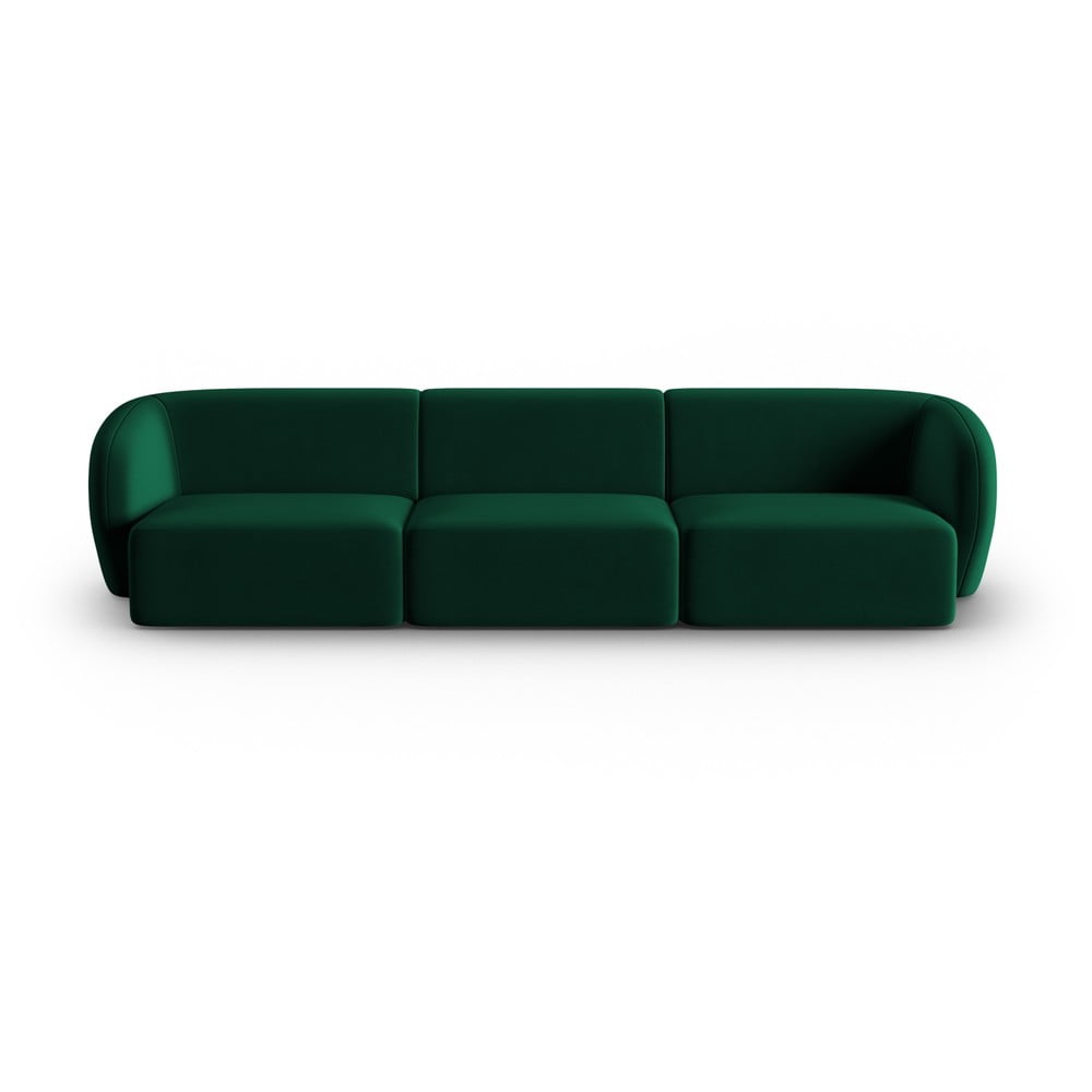 Canapea verde cu tapițerie din catifea 266 cm Paolo – Milo Casa