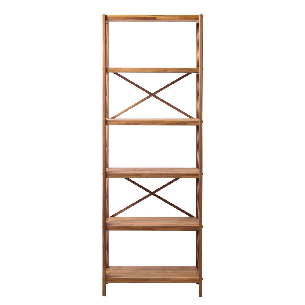 Etajeră în culoare naturală din lemn de stejar 70x198 cm X-Shelf – Unique Furniture