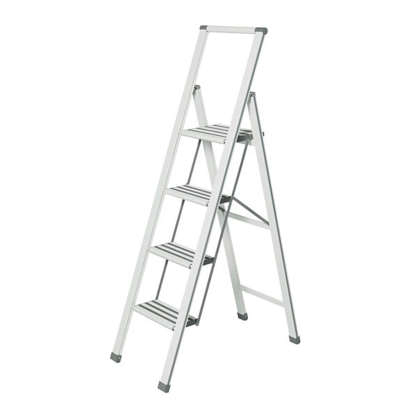 Scără pliantă Wenko Ladder, înălțime 153 cm, alb