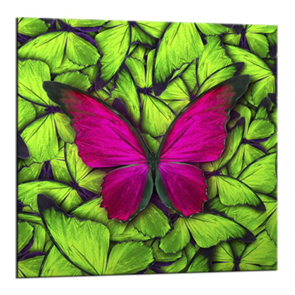 Tablou Styler Glasspik Green Butterfly, 20 x 20 cm bonami.ro imagine 2022
