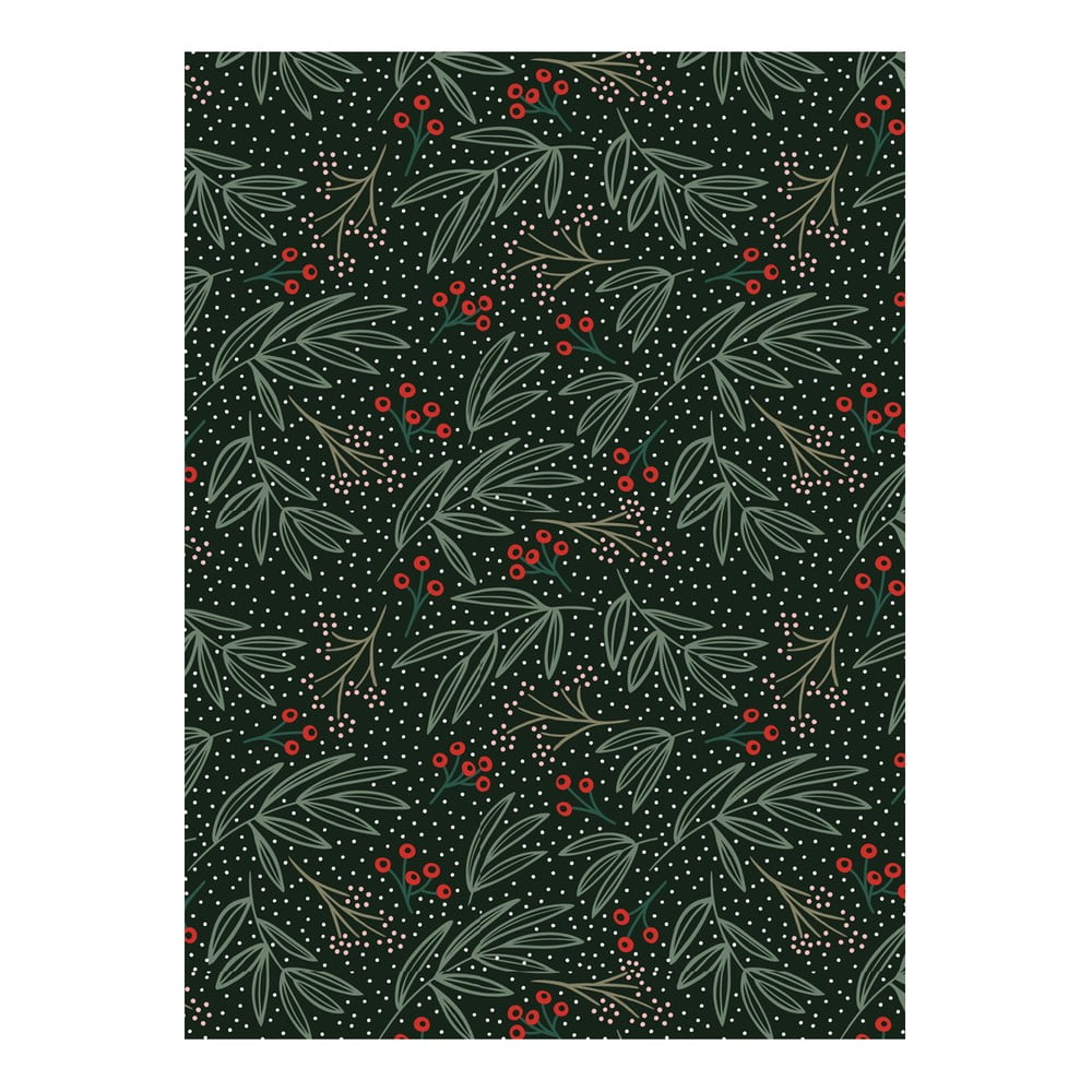 Hârtie de împachetat eleanor stuart No. 7 Winter Floral, verde