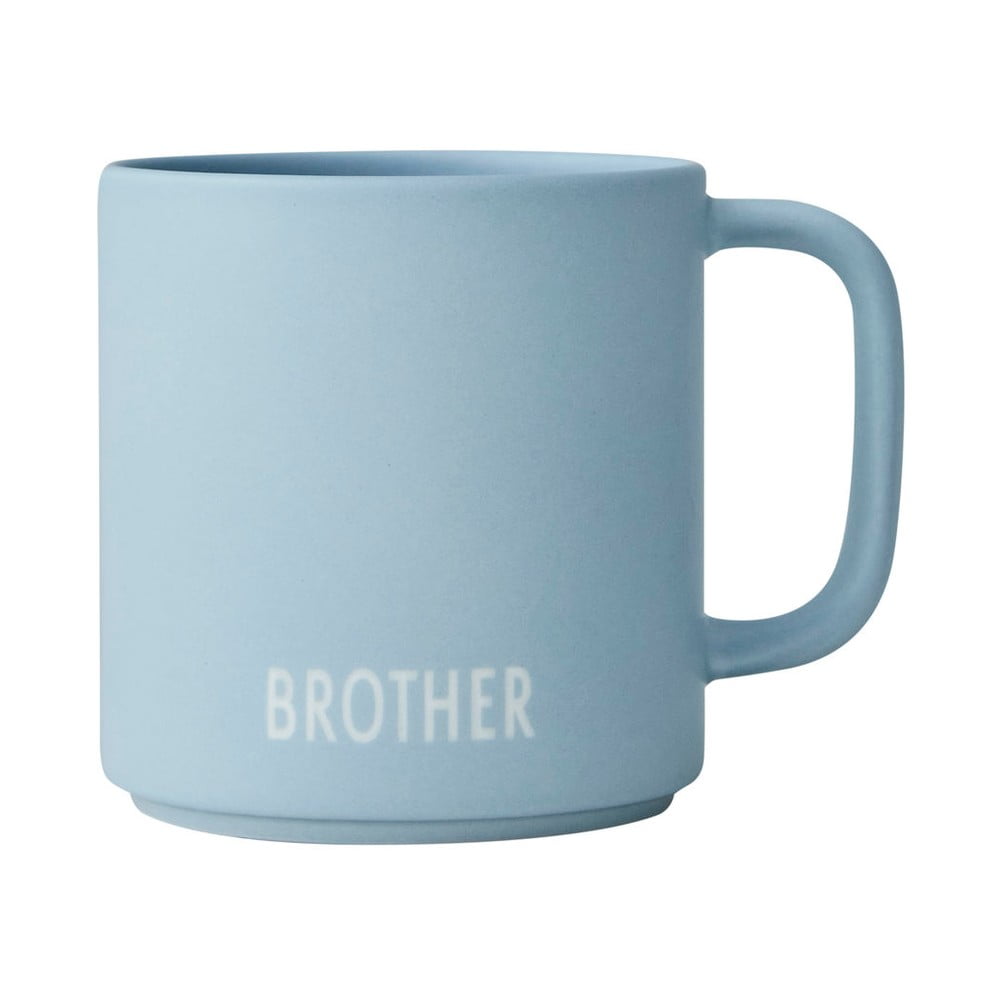 Cană din porțelan Design Letters Siblings Brother, albastru ciel bonami.ro