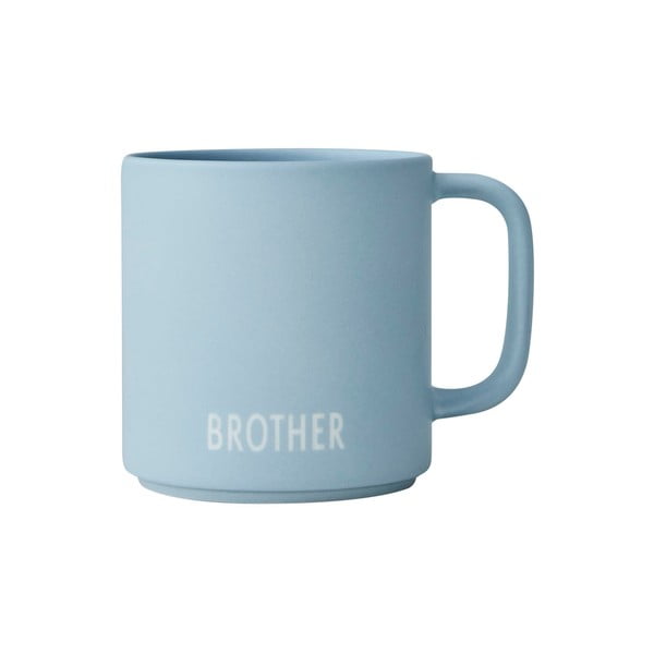 Cană din porțelan Design Letters Siblings Brother, albastru ciel
