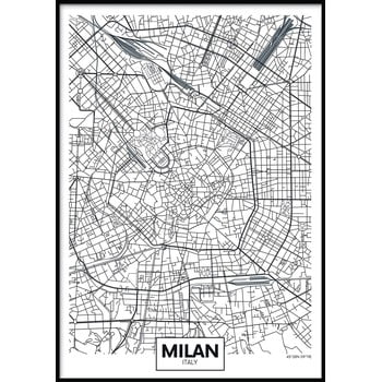 Poster cu ramă pentru perete MAP/MILAN, 40 x 50 cm