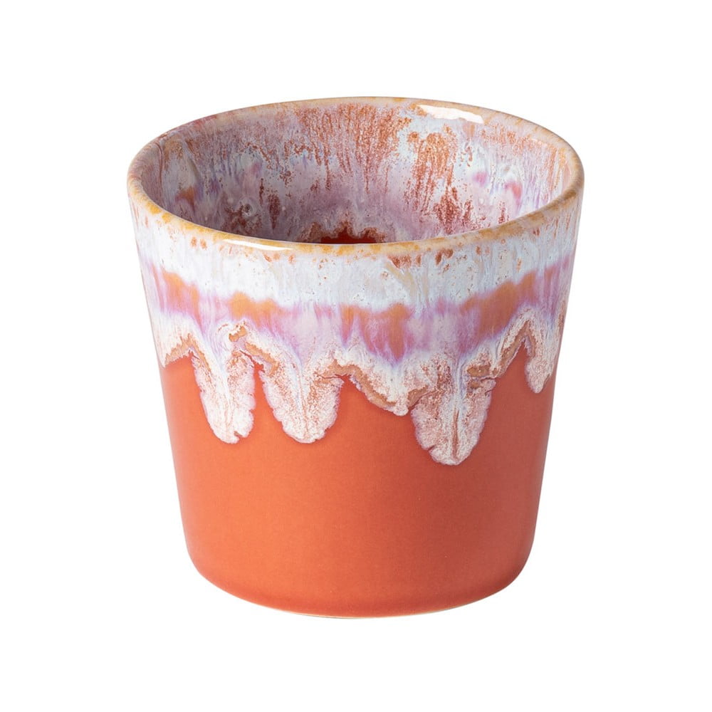 Ceașcă pentru espresso din gresie ceramică Costa Nova, 200 ml, portocaliu - alb