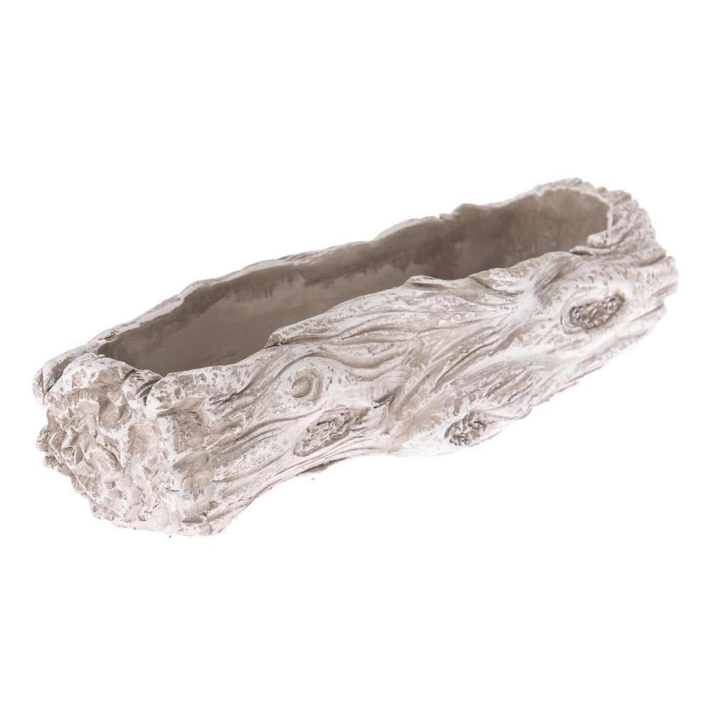 Ghiveci din beton dakls natural, lungime 28,5 cm, gri