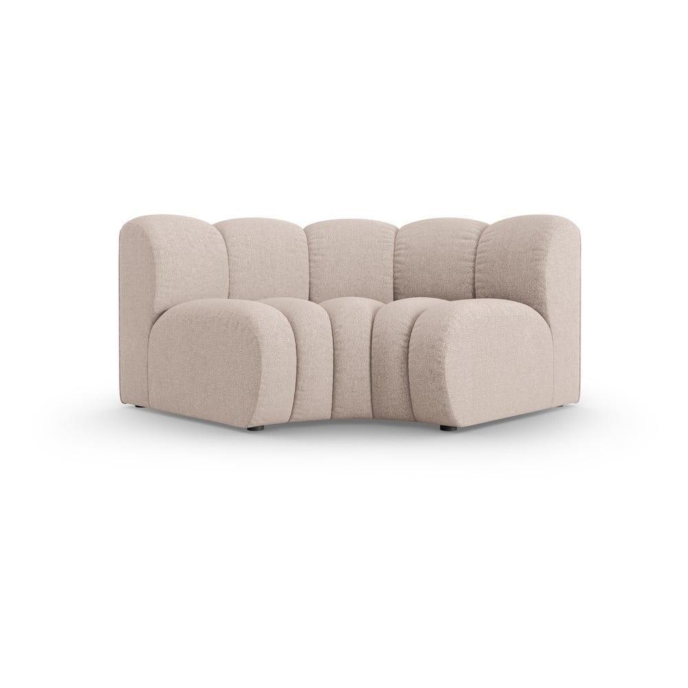 Modul pentru canapea modulară bej cu tapițerie din chenille (cu colț variabil) Lupine – Micadoni