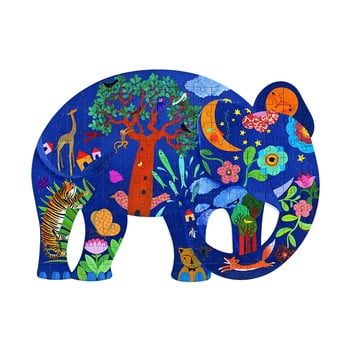 Puzzle cu 150 de piese pentru copii djeco elephant