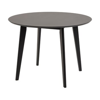 Masă în decor de stejar actona roxby, ø 105 cm, negru