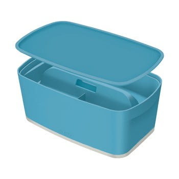 Cutie depozitare cu capac și organizator leitz cosy, volum 5 l, albastru