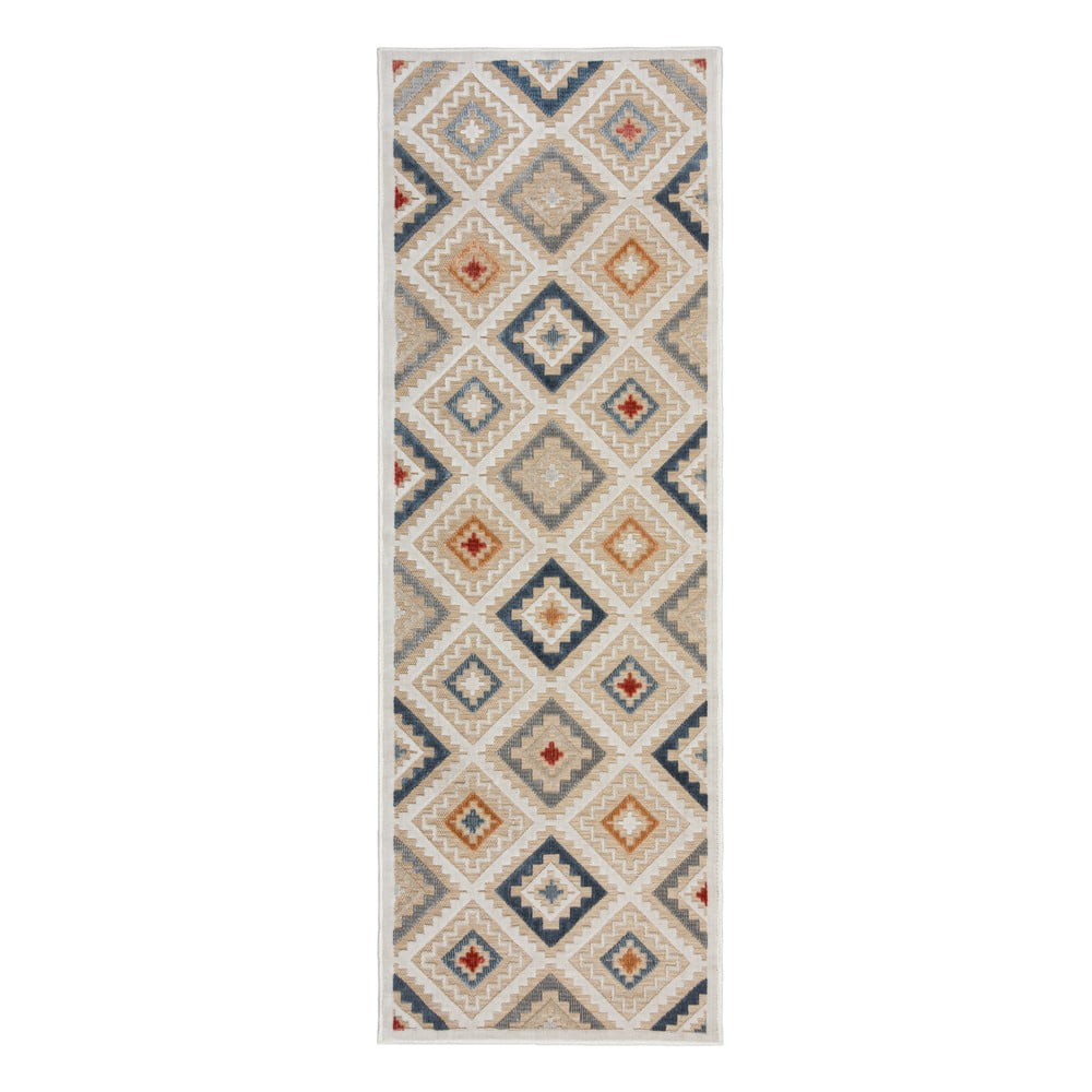 Covor tip traversă de exterior crem 80x230 cm Zion Natural – Flair Rugs