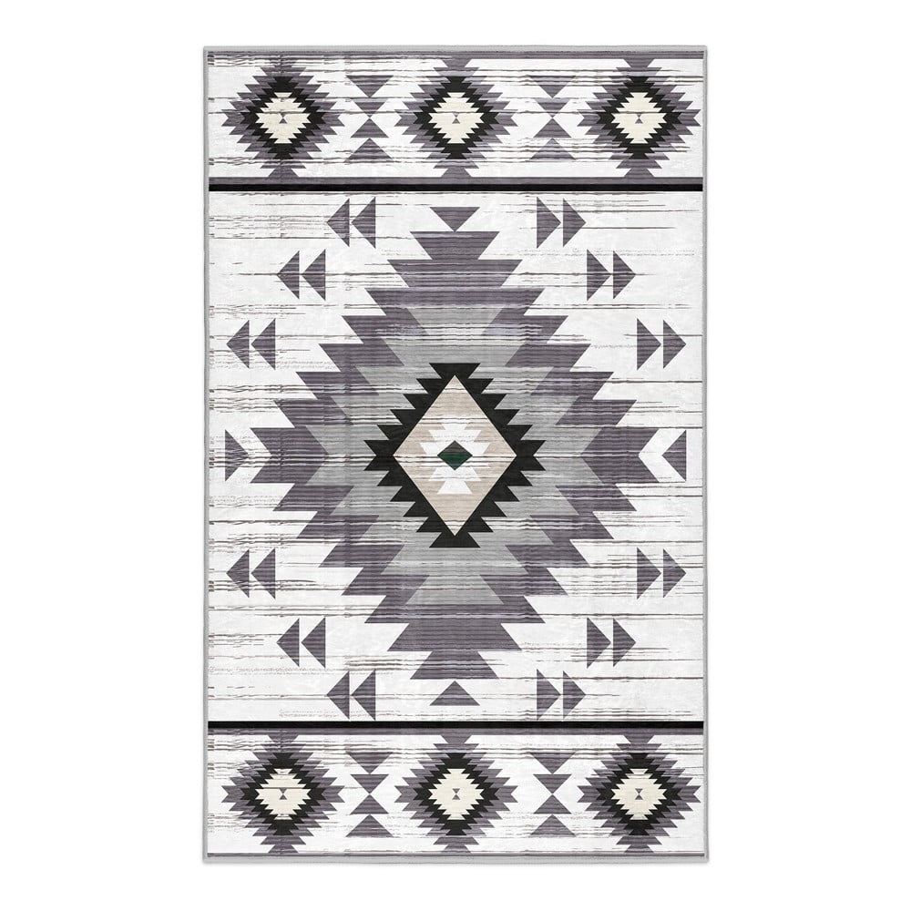 Covor gri deschis lavabil 80x150 cm Ethnic Geo – Mila Home