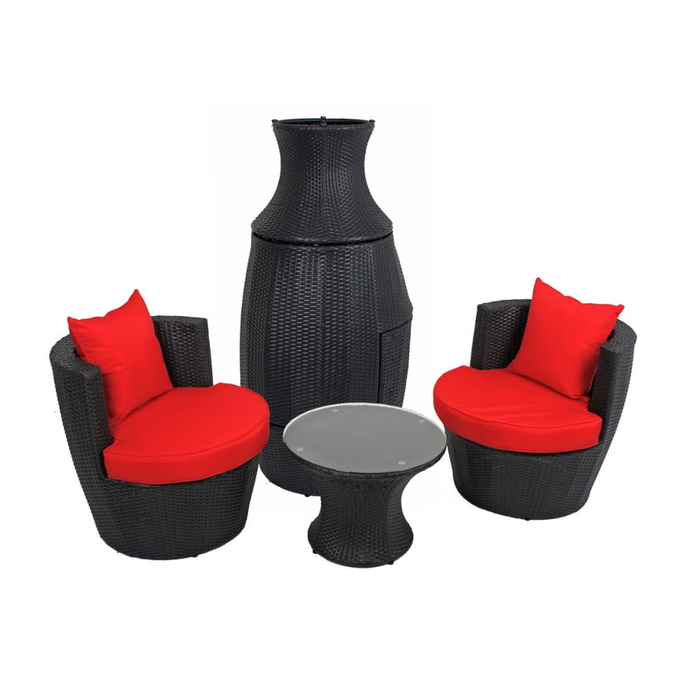 Set de dining pentru grădină negru Linz – Garden Pleasure