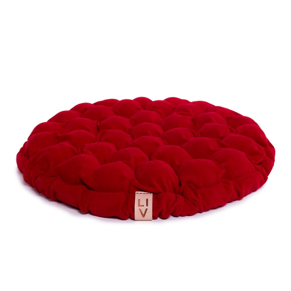 Pernă relaxare cu bile de masaj Linda Vrňáková Bloom, Ø 75 cm, roșu închis bonami.ro imagine 2022