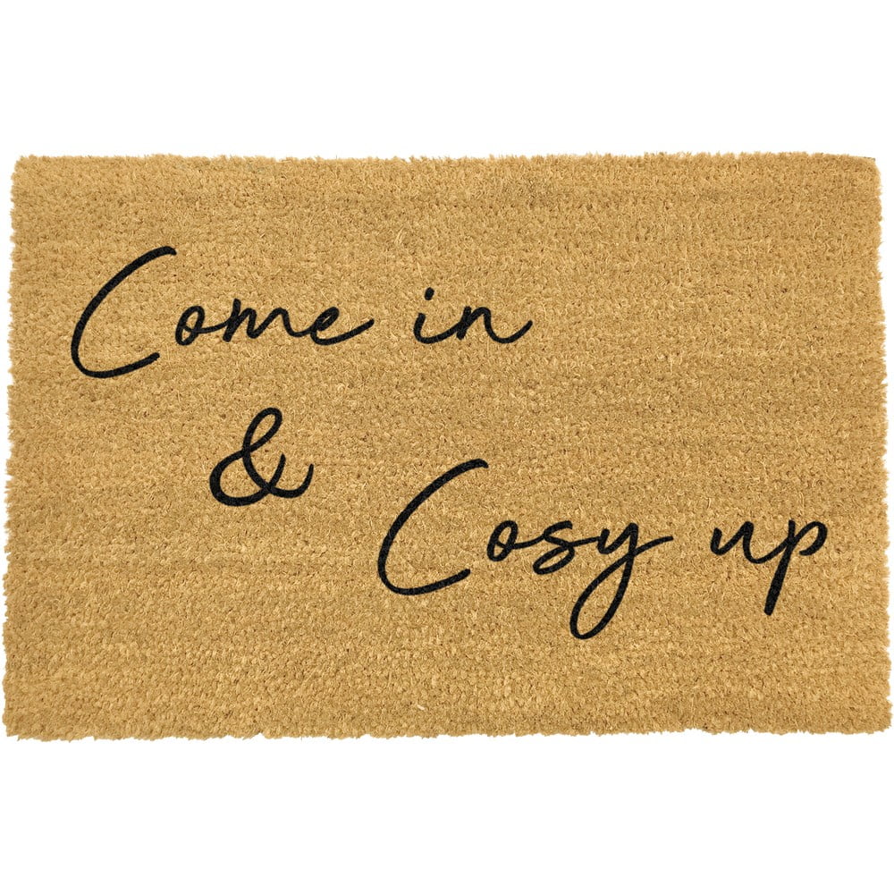 Covoraș intrare din fibre de cocos Artsy Doormats Come In & Cosy Up, 40 x 60 cm, negru Artsy Doormats imagine 2022