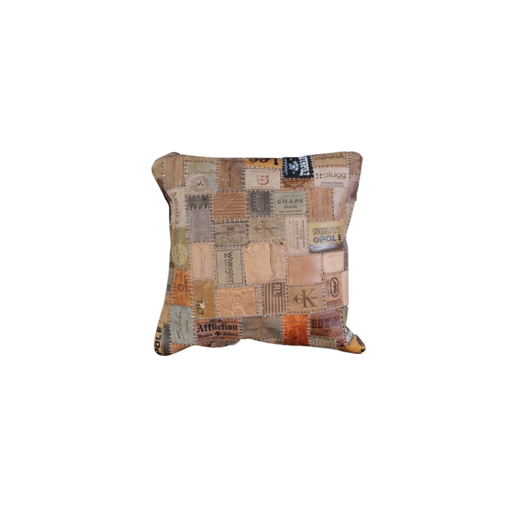 Pernă din piele Fuhrhome New Orleans, 45 x 45 cm, maro bonami.ro