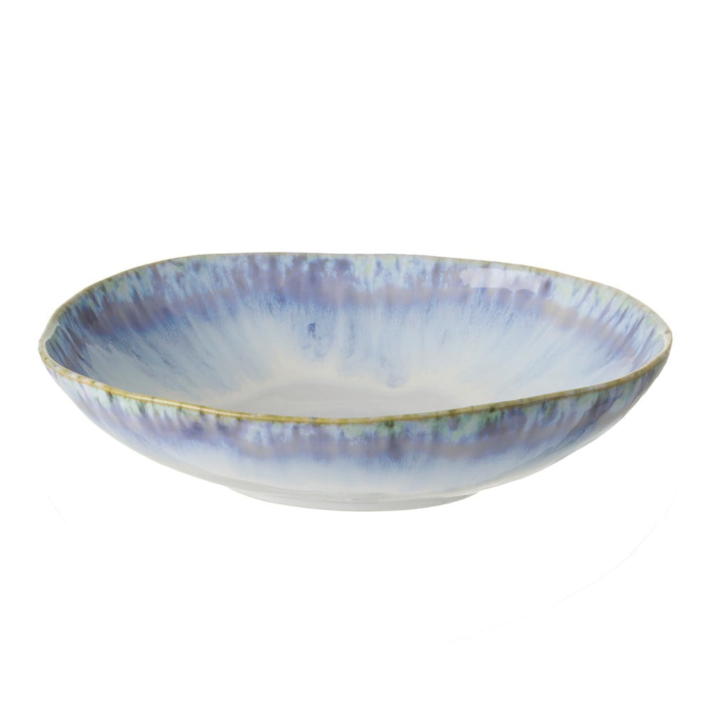Farfurie pentru paste din gresie ceramică Costa Nova Brisa, ⌀ 23 cm, alb-albastru ⌀ pret redus