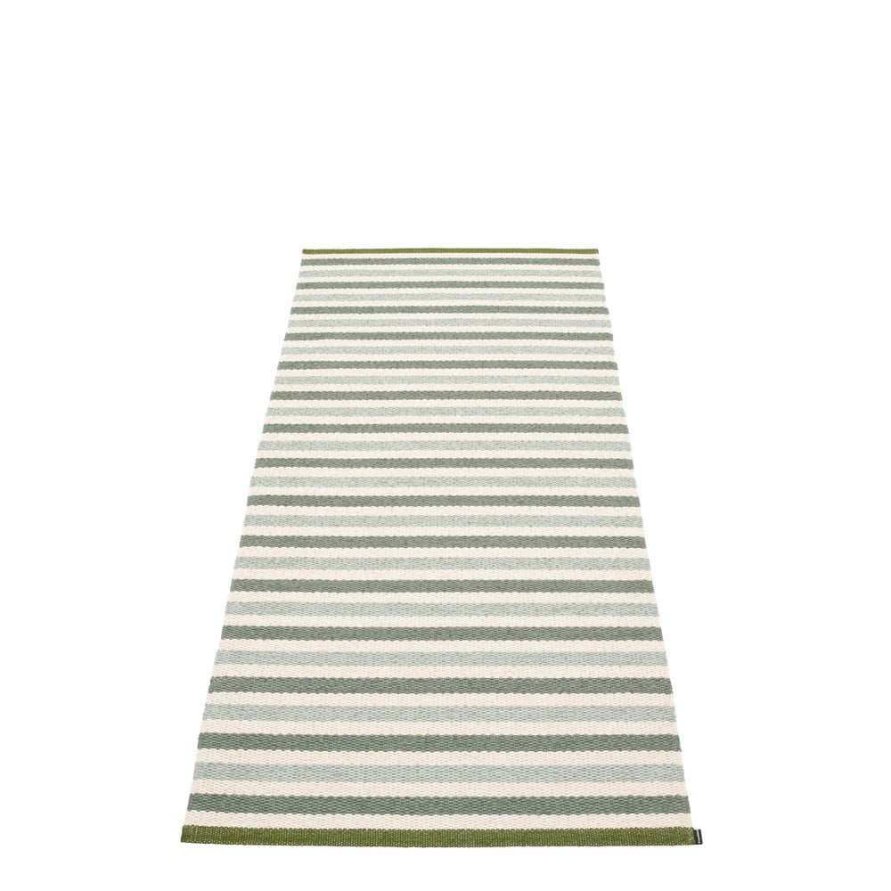 Covor tip traversă pentru interior și exterior verde/crem 85x200 cm Teo Sage – Pappelina