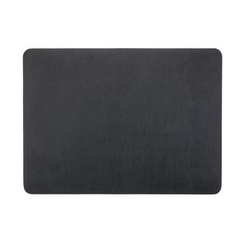 Suport farfurie din imitație de piele ziczac togo, 33 x 45 cm, negru