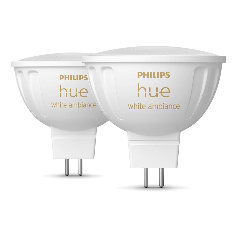 Becuri smart GU 5,3, 2 buc. 5 W White ambiance – Philips Hue