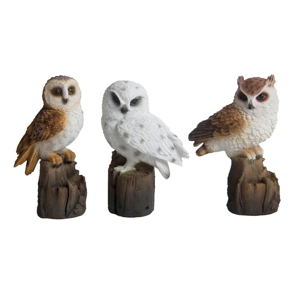 Statuete de grădină din polirășină 3 buc. Owl – Esschert Design