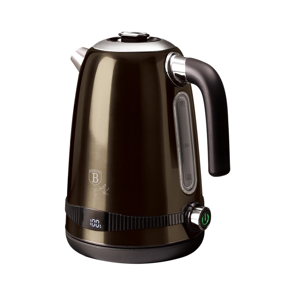 Ceainic electric maro de 1,7 l shiny black collection - berlingerhaus