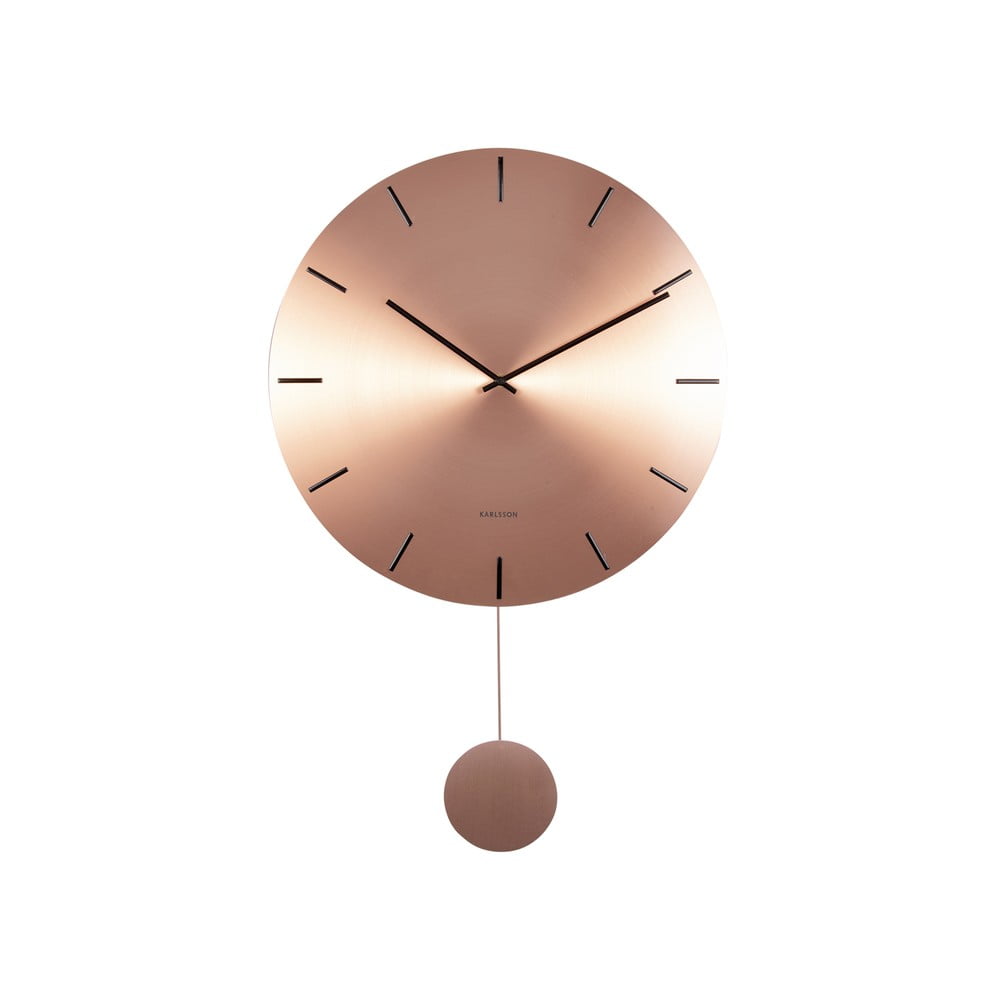 Ceas de perete Karlsson Impressive, ø 20 cm, arămiu bonami.ro imagine 2022
