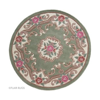 Covor din lână flair rugs aubusson, ⌀ 120 cm, verde