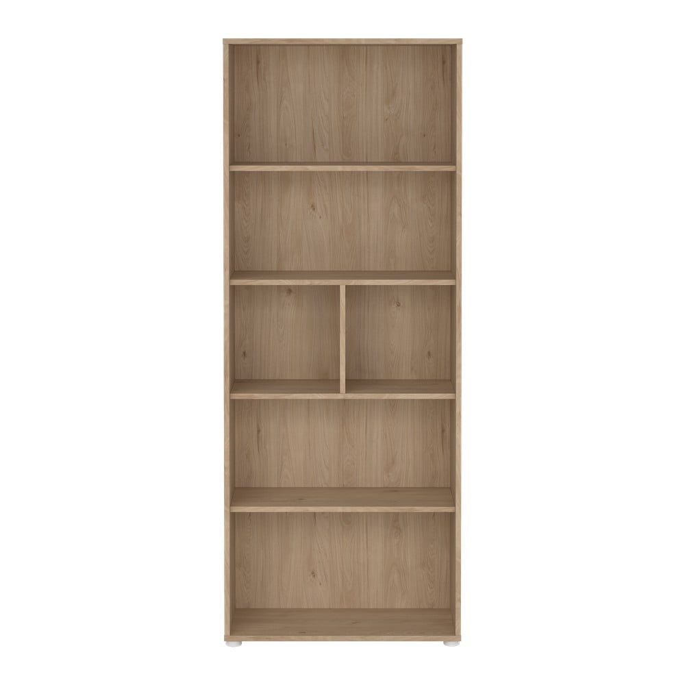 Bibliotecă în culoare naturală cu aspect de lemn de stejar 80x205 cm Sign – Tvilum