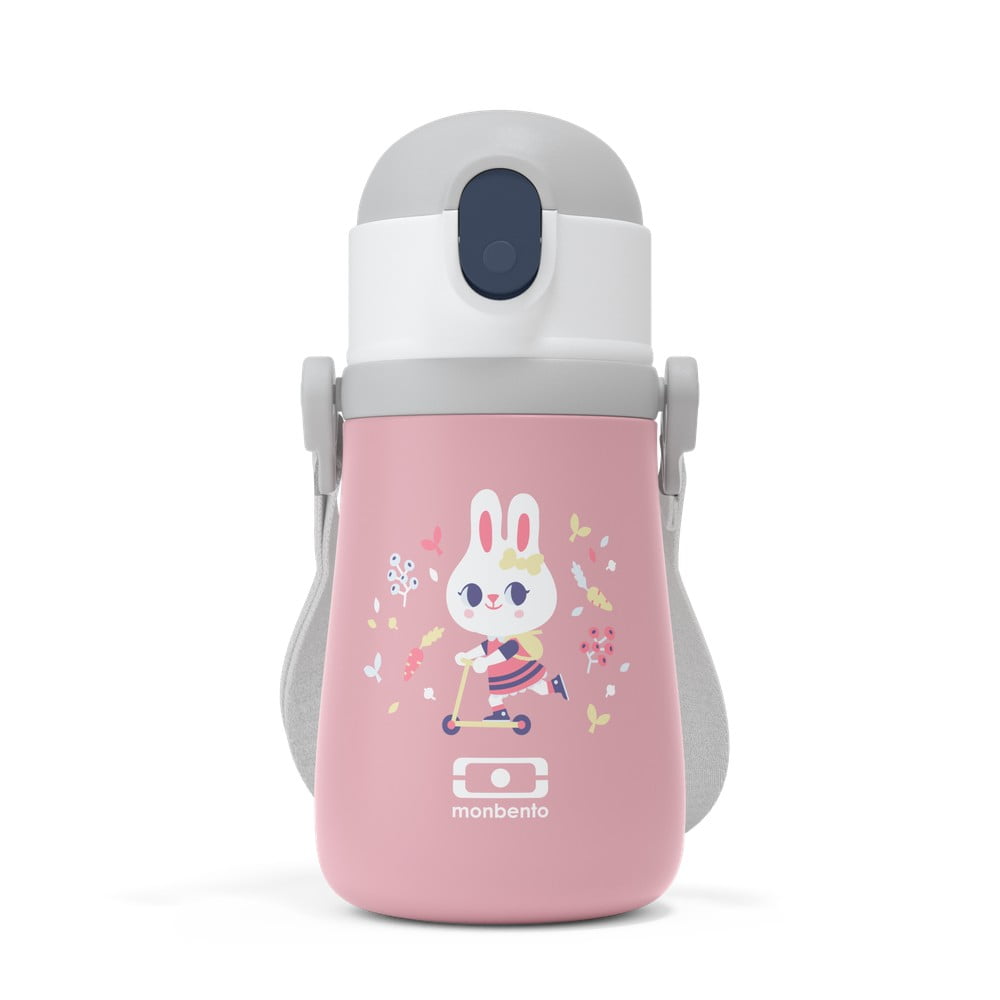 Termos pentru copii Monbento Stram Bunny, 360 ml, roz bonami.ro imagine 2022