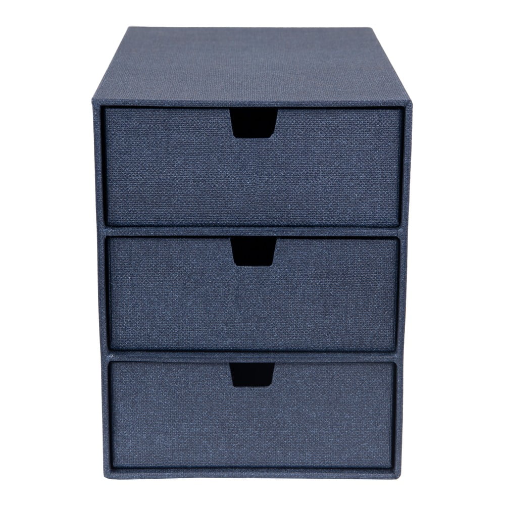 Cutie cu 3 sertare bigso box of sweden ingrid, albastru