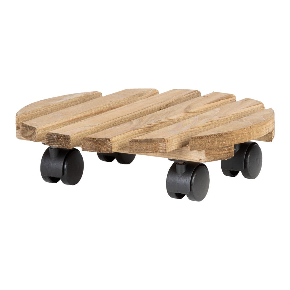 Suport din lemn cu roți pentru ghivece Esschert Design Nature, ø 29 cm, maro bonami.ro imagine 2022
