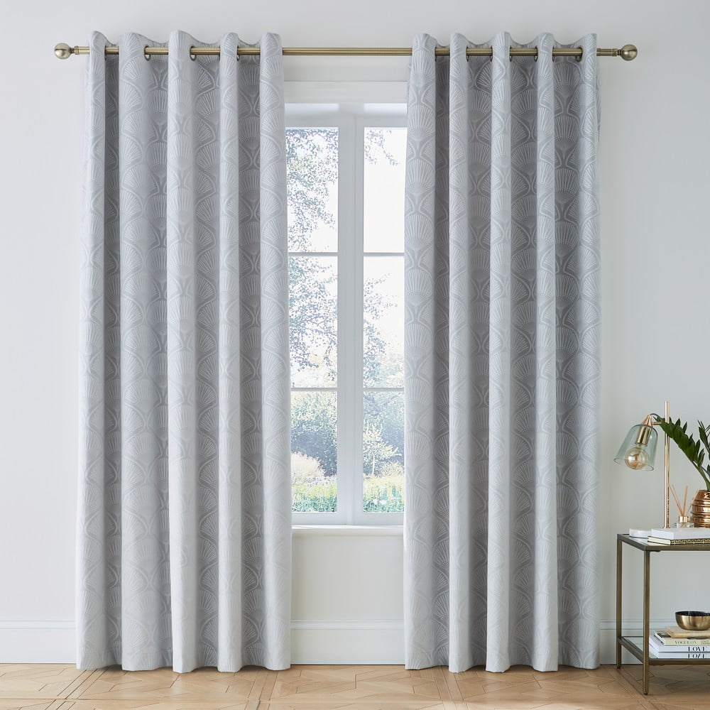 Draperii gri 2 buc. 229x168 cm art deco pearl - catherine lansfield