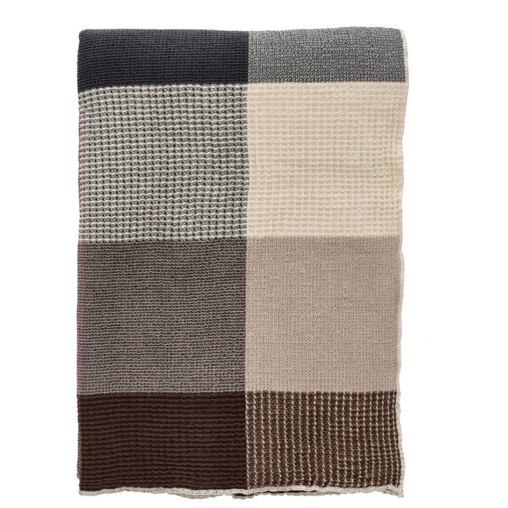 Cuvertură maro din bumbac pentru pat de o persoană 130x170 cm artisan – södahl