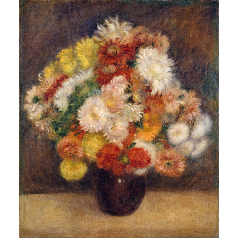Poza Reproducere tablou Auguste Renoir - Bouquet of Chrysanthemums, 55 x 70 cm