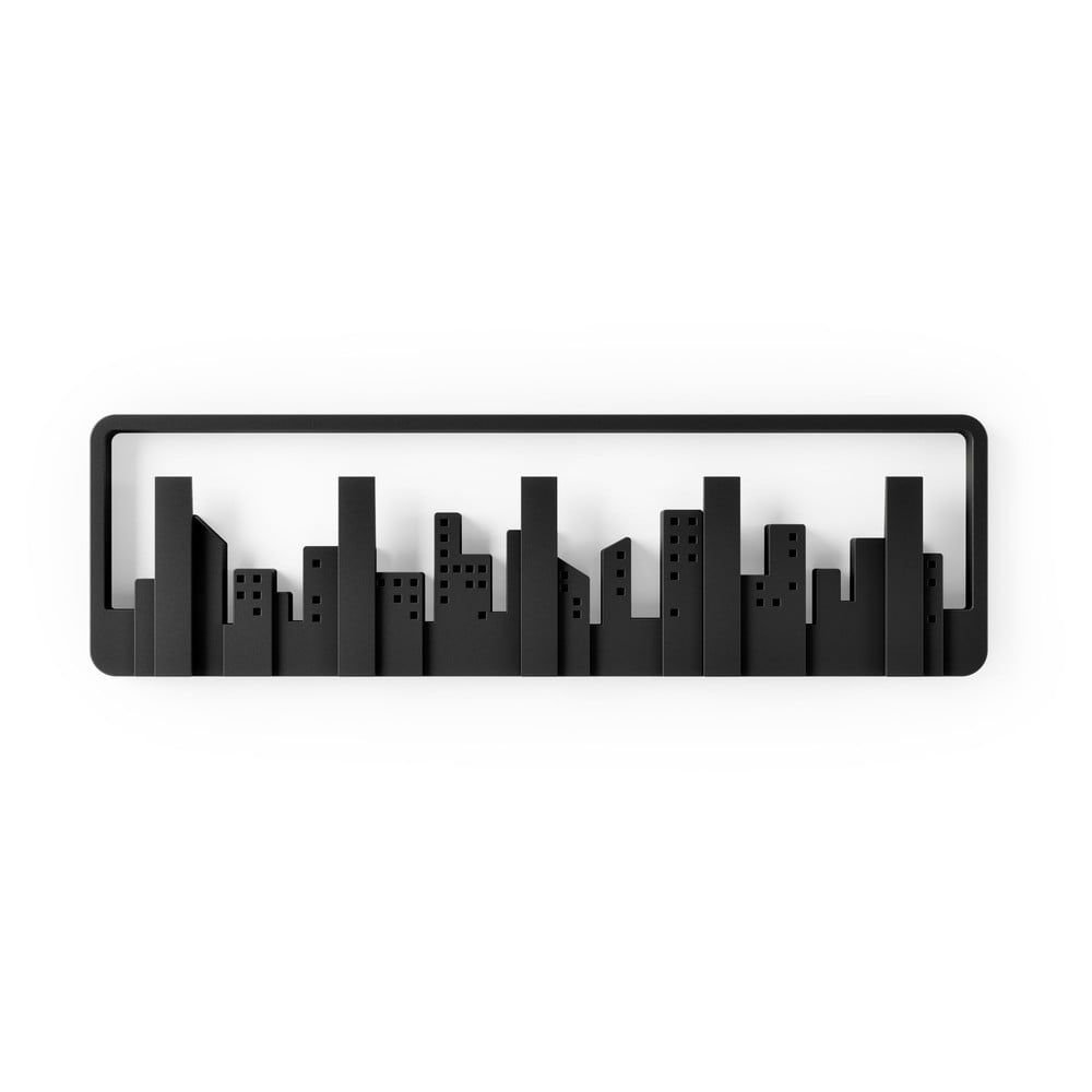  Cuier de perete negru din plastic Skyline – Umbra 