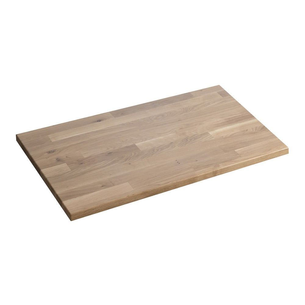 Blat sub chiuvetă în culoare naturală din lemn de stejar 61x46 cm Woody – Sapho